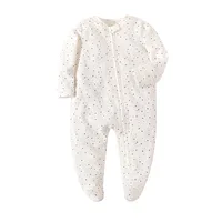 0-12 Months Newborn Girl and Boy Romper Pajamas 100% Cotton Long Sleeve Baby Clothe Zipper Jumpsuit Cotton Fashion Baby Clothing 3