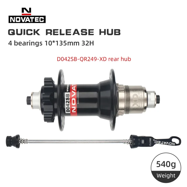 NOVATEC 32H XD 산악 자전거 후면 허브, Sram XD 허브용 MTB 자전거 허브, 퀵, 스루 액슬, 부스트 큐브, 10X13, 5mm, 12X14, 2mm, 12X148mm
