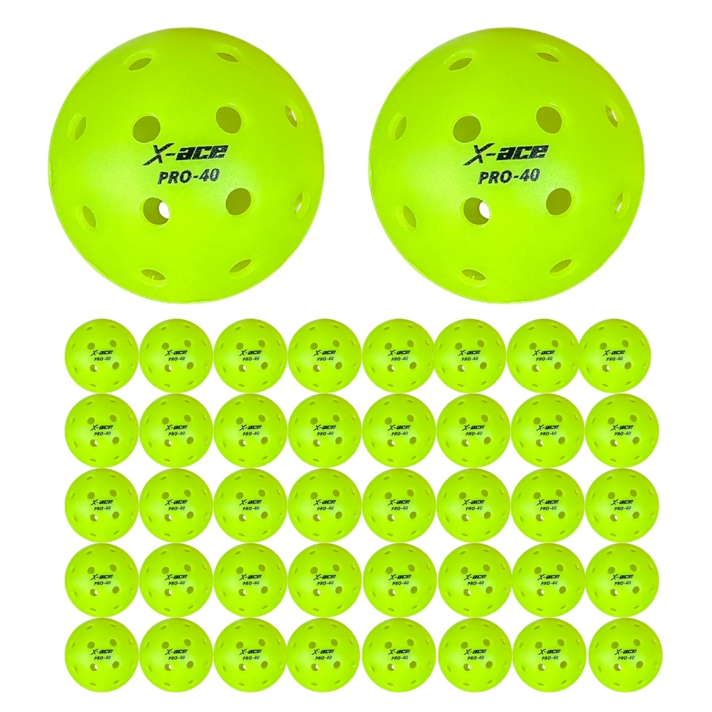 X-ace 40 Pro Pickleball Balls, 40Pcs, 40 Holes Pickle Balls