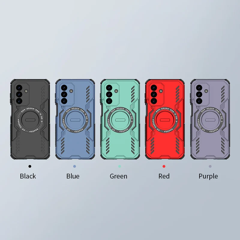 Shockproof Armor Protection Phone Case with Car Magnetic Holder