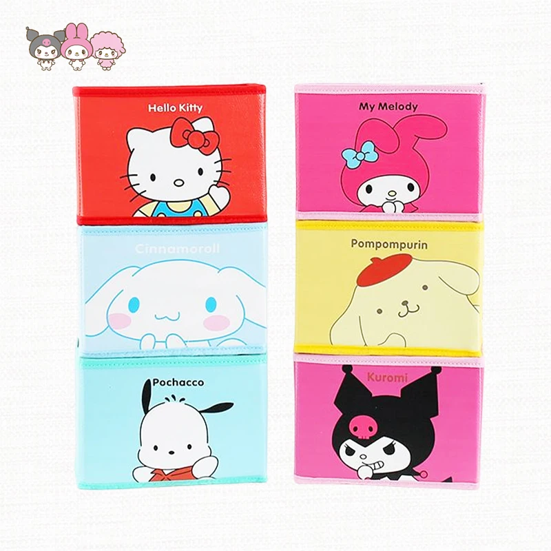 

Kawaii Sanrio Kuromi Storage Box Cute Anime Sweet Girls Cinnamoroll My Melody Cartoon Makeup Bag Ornament Tidy Up Gifts Toys