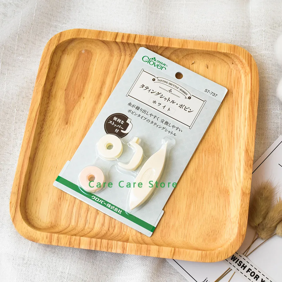 Clover Tatting Shuttle With Crochet Hook - No. 8 Size For Lace Making With Thick Threads