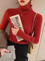 2026 Autumn Winter Basic Slim Soft Solid Color Turtleneck Sweater Pullover Women Casual Long Sleeve Chic Bottom Knitted Jumper - Image 5