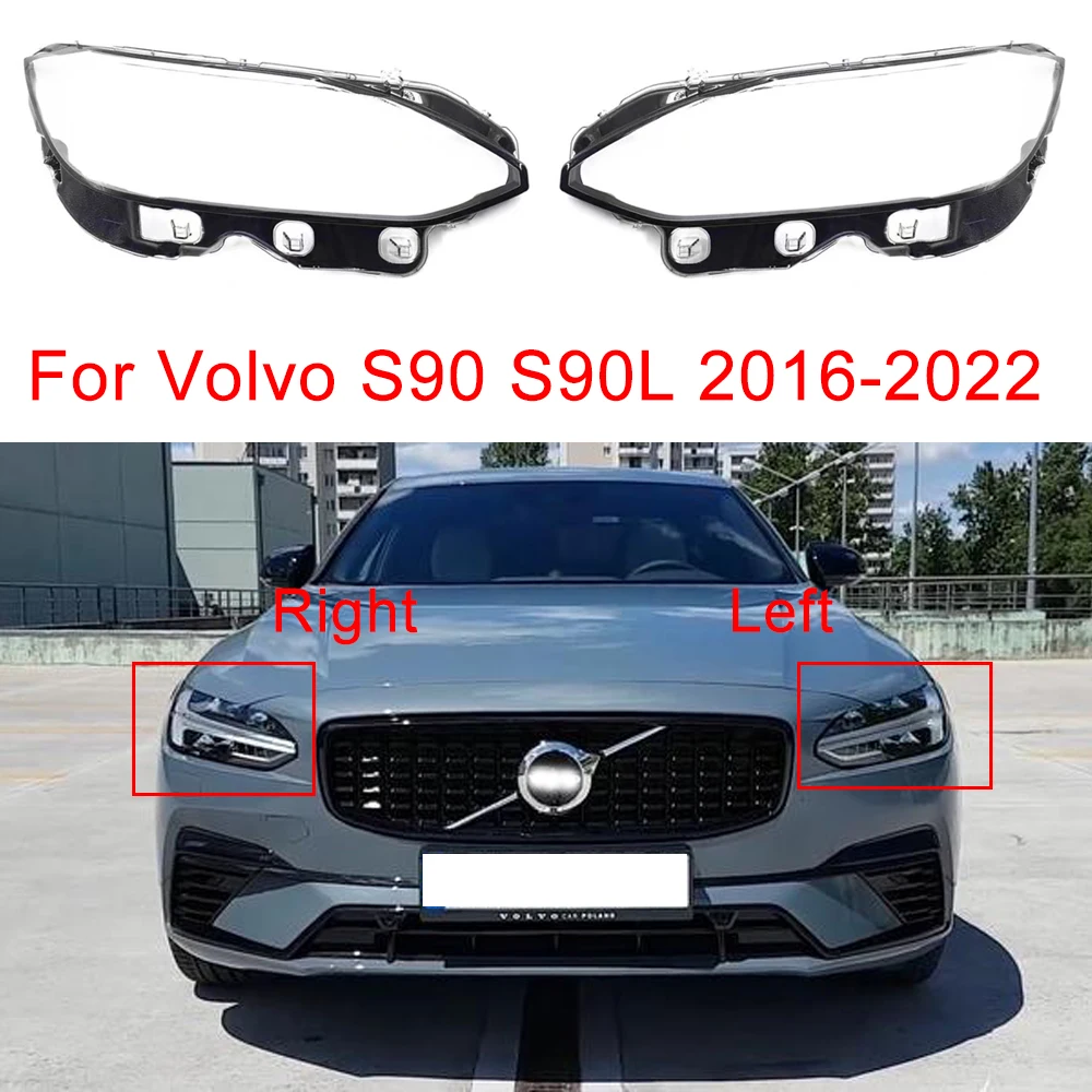 

For Volvo S90 S90L 2016 2017 2018 2019 2020 2021 2022 Headlight Glass Replacement Headlamp Shell Plastic Cover Car Accessoires
