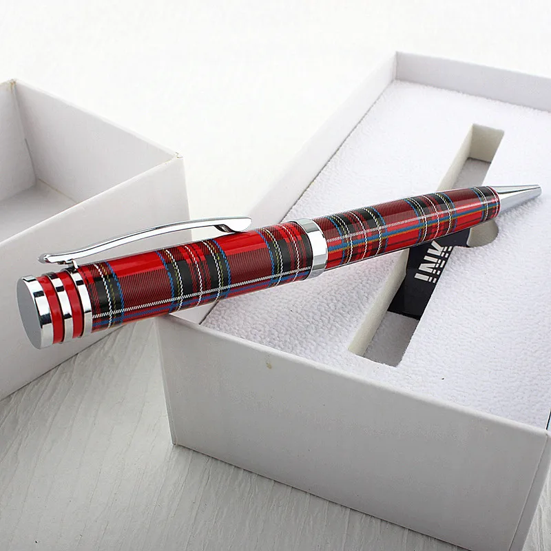 Red Line Pattern BallPoint Pen Luxury Business Examen Metal High-End Gifts Signature Pen память ddr4 patriot 8gb signature line psd48g213381