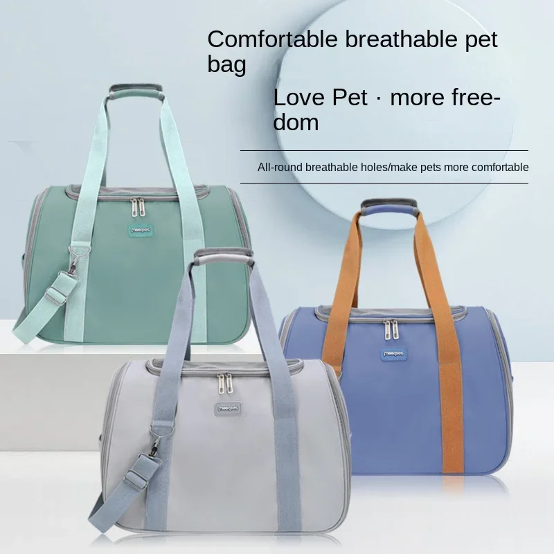 

Traveling Bag Soft Pet Carriers Portable Breathable Foldable Bag Carrier Bags Outgoing Travel Handbag With Safety Zippers travel