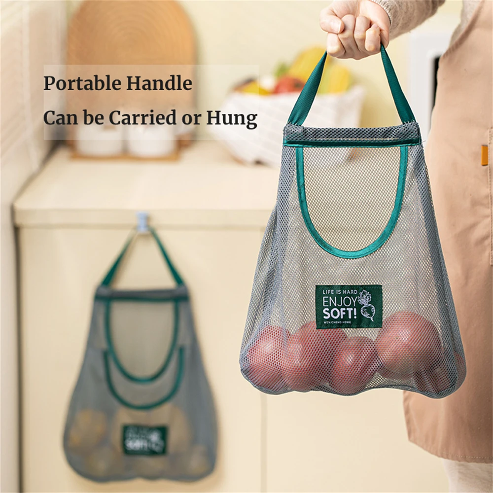 Storage Bag Kitchen Home Reusable Grocery Hanging Multi Purpose Portable Breathable