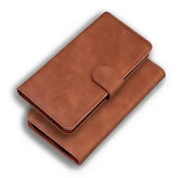 Elegant Leather Flip Wallet Case - Stand Function & Full Protection for LG Velvet 4G - 5G (Brown)