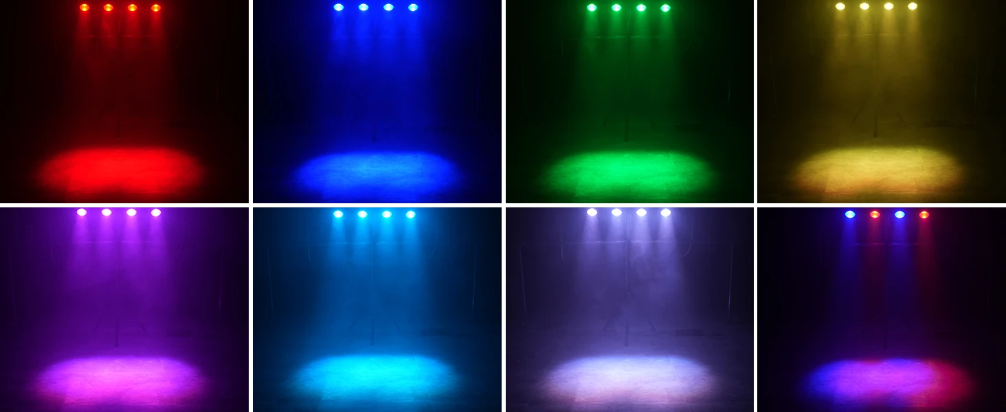 Description Picture 4 of itemRGB 4 PCS Combined Effect Par Lights Stage Professional Effect Lighting Sound Control 3 in 1 Beam Lamp for Show Theater Wedding