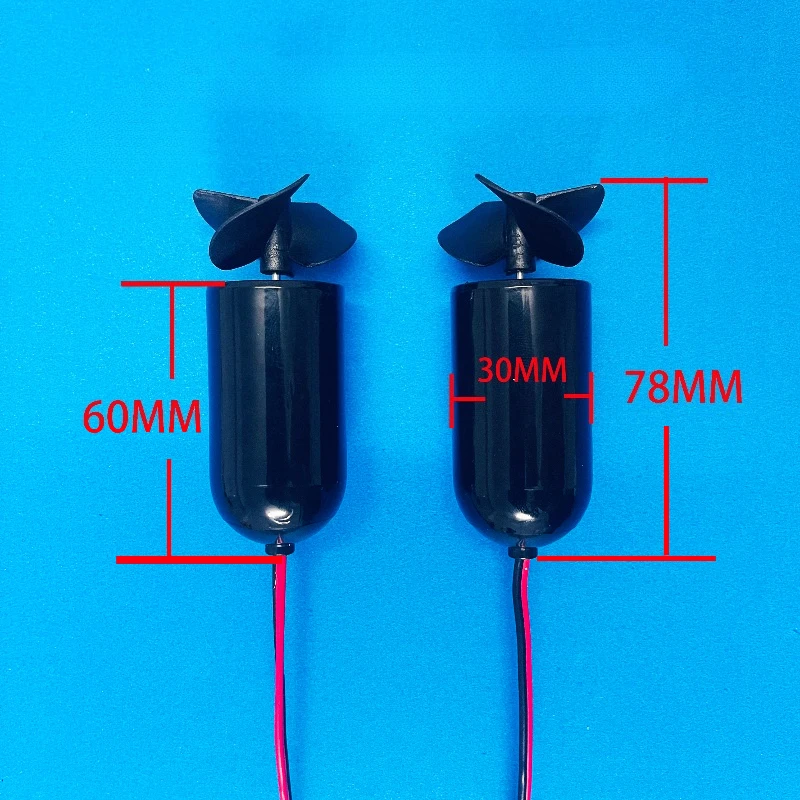 1 Paio di Motori Subacquei Modificati 3-12V con Staffa Fissa, Propulsore ROV Impermeabile ad Alta Velocità per Sottomarini RC Fai-da-Te - immagine 2
