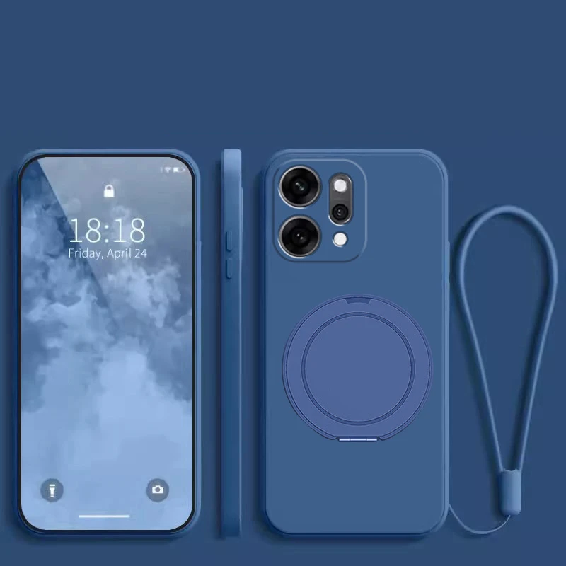 Premium Silicone Soft Phone Case with Magnetic Holder & Screen Protector