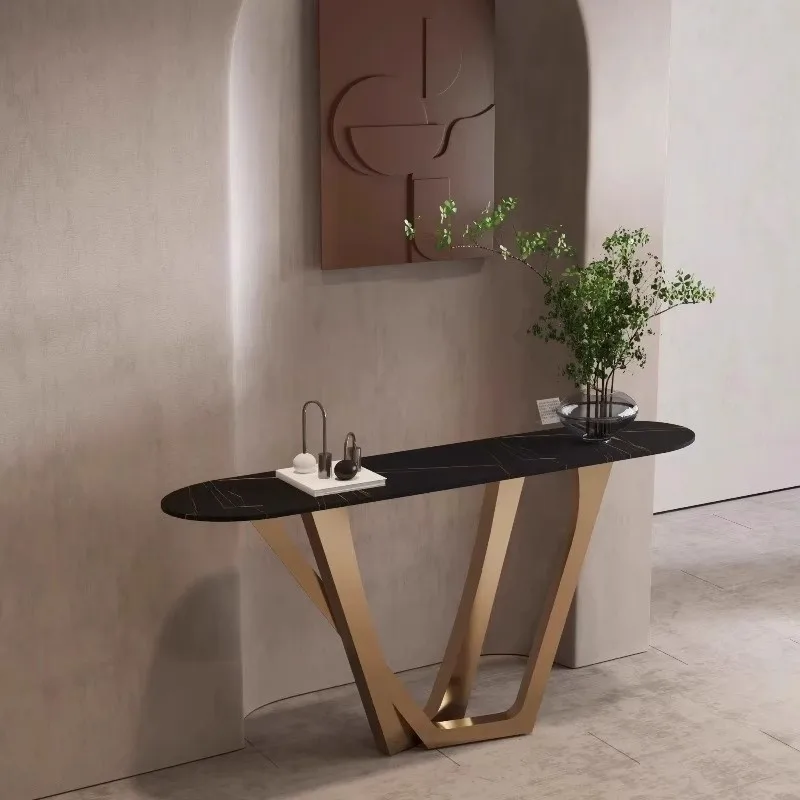 Consolle minimaliste in stile semplice Consolle portaoggetti Tavolo estetico salvaspazio Tisch Wohnzimmer Mobili da soggiorno - immagine 5