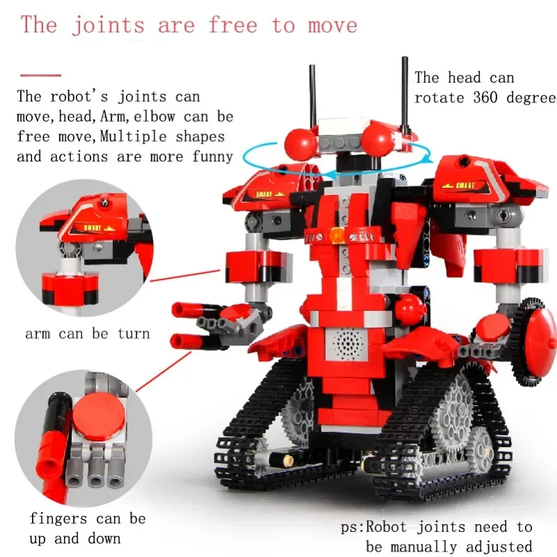 13004 Mobile phone RC APP programming control Remote Control Robot Crawler Car Model Building Block Bricks Kids Educational Toy 4