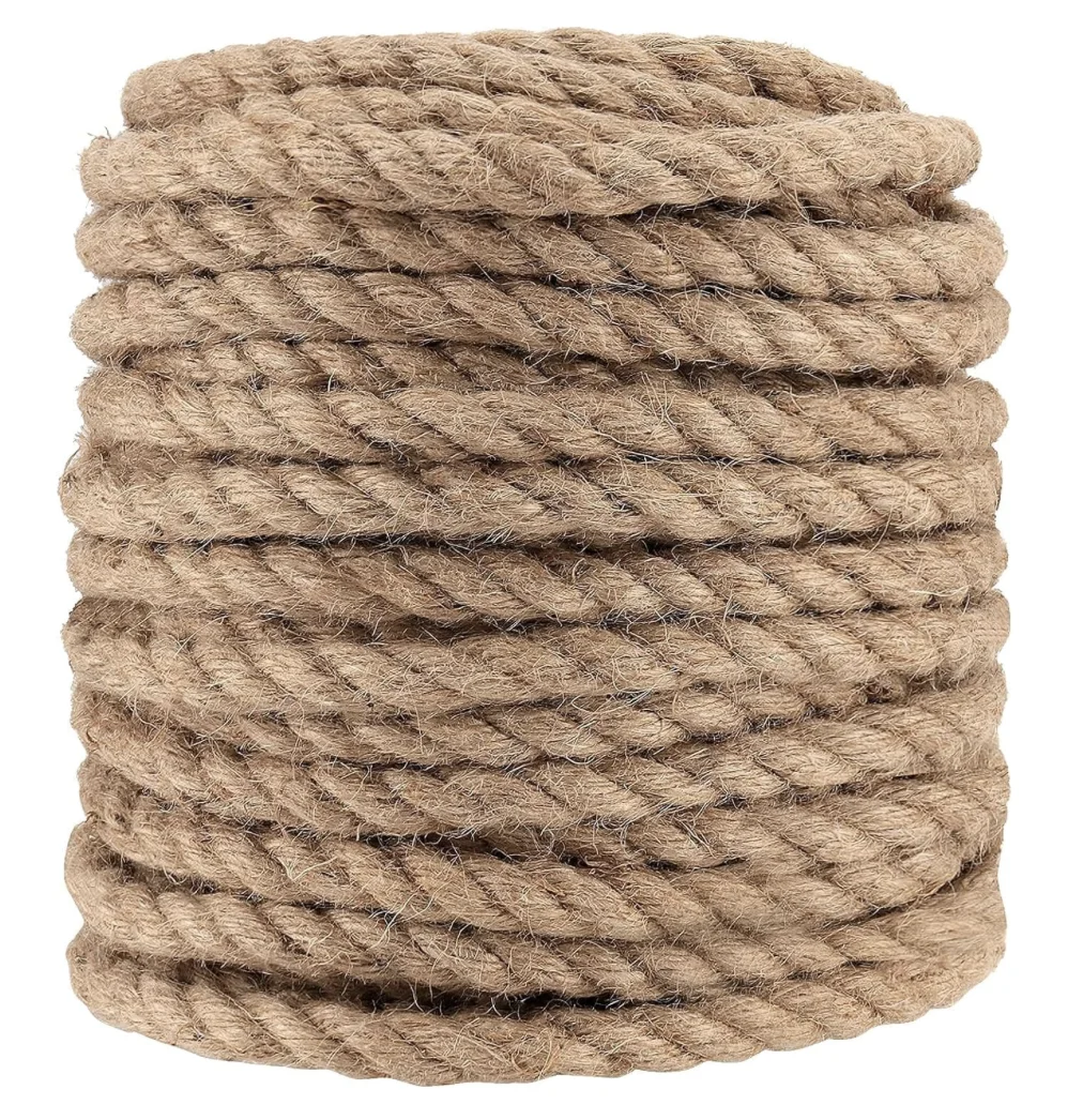 Natural Jute Rope Twine Rolls Rope Hemp Twisted Cord Macrame String Pet Scratching Handmade DIY Craft Decoration 10mm 10/30/50M