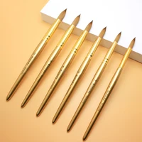 Kolinsky Acrylic Nail Brush Golden Handle Nail Extension UV Gel Builder Tools Beginner Tools Size 8-22 2