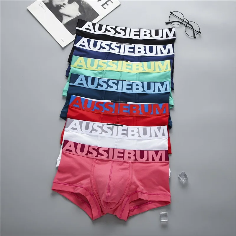 

Men's Boxers Shorts Cotton Aussiebum Underwear Low Waist Underpants Man Sexy Men's Panties Gay Ropa Interior Sexi Para Hombre