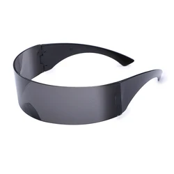 Futuristic Unisex Laser Sunglasses with Mirrored Lens and UV400 Protection (As show)