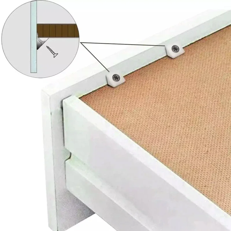 20/40/60/80 stücke Schublade Keile Mit Schrauben Für Boden Unterstützung Kunststoff Reparatur Schränke Bücherregale Winkel Code Halterung Verschluss – Detail 4