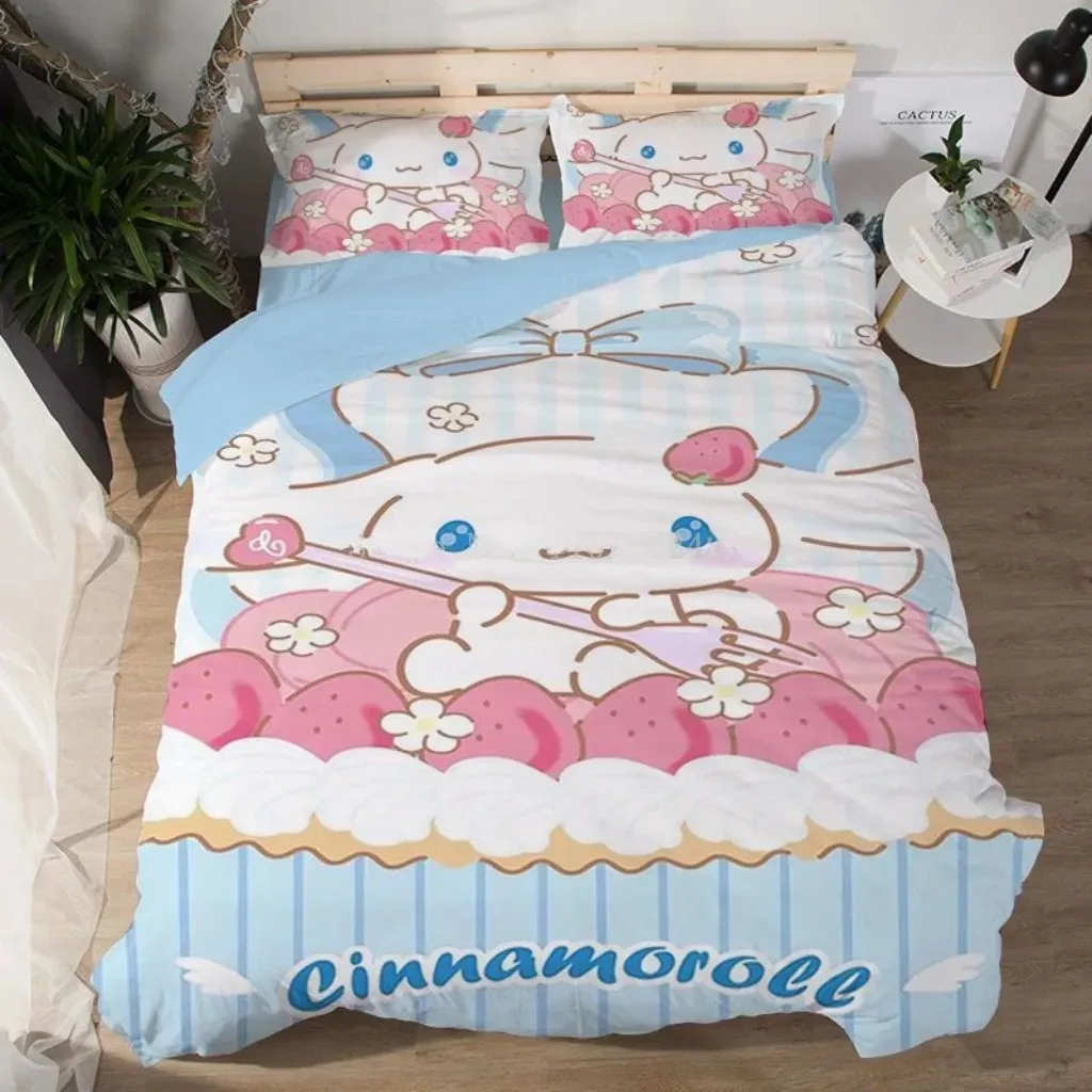 Cinnamoroll Kids Duvet Cover Bedding Set Double Twin King Children Baby Girls Comforter Quilt Cover Bedroom Decorations Gifts