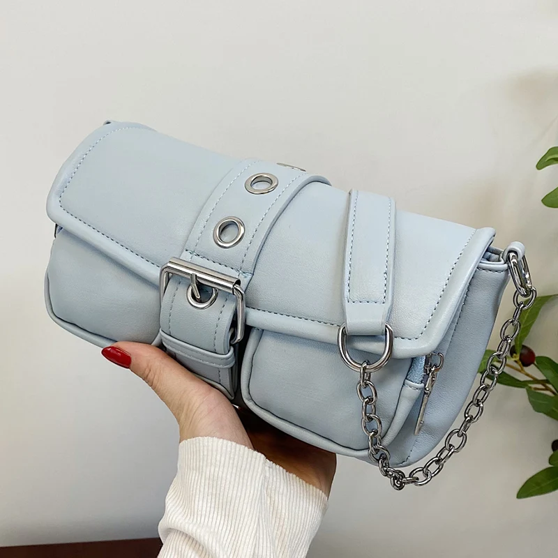 

Женские квадратные сумки под подмышку, простые Роскошные Дизайнерские дамские сумочки на цепочке, на ремне с пряжкой, для выпускного вечера