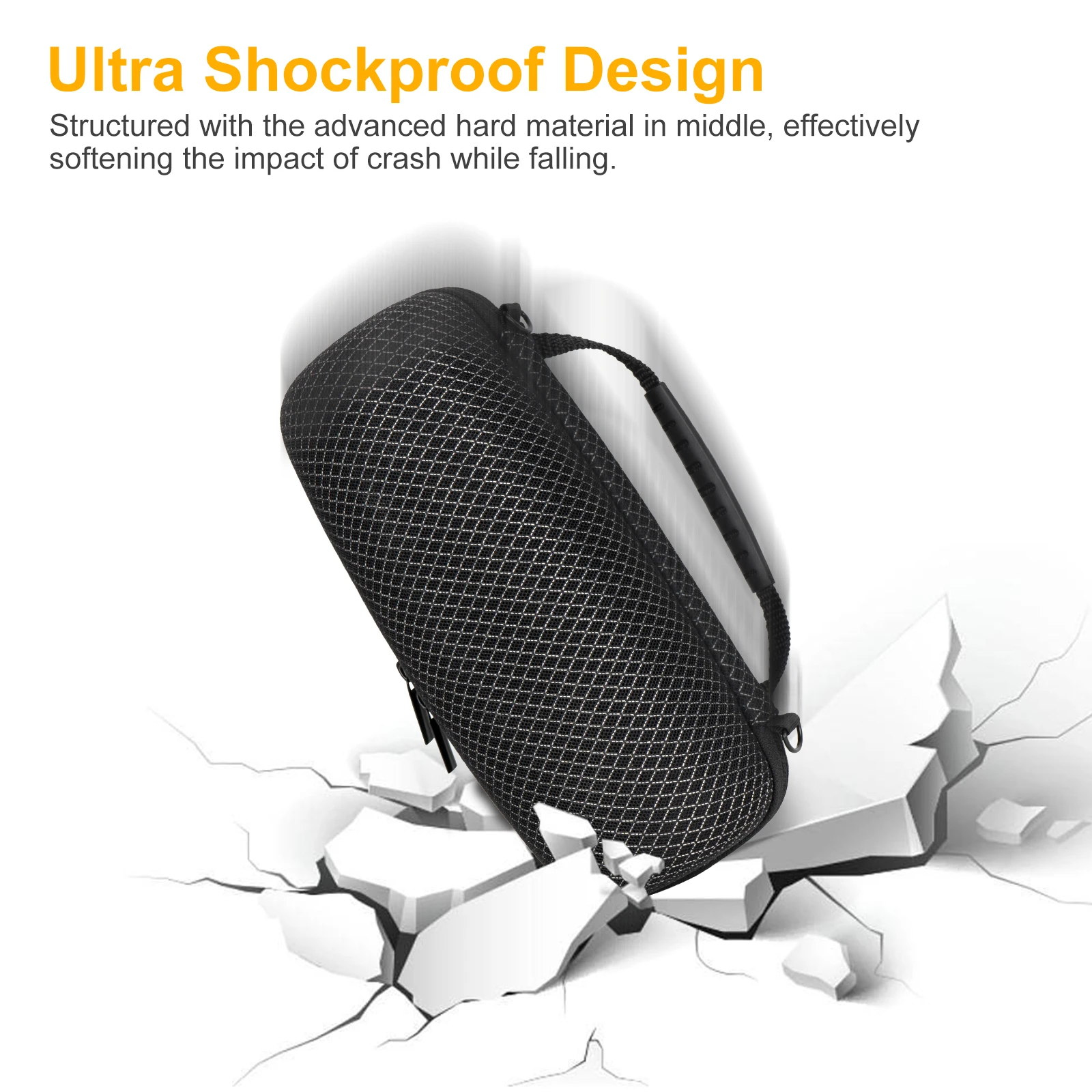 Housse De Protection Rigide Lebakort Pour Enceinte Sony ULT Field 3 - Étui EVA/nylon Avec Poignée Et Bande élastique - 8