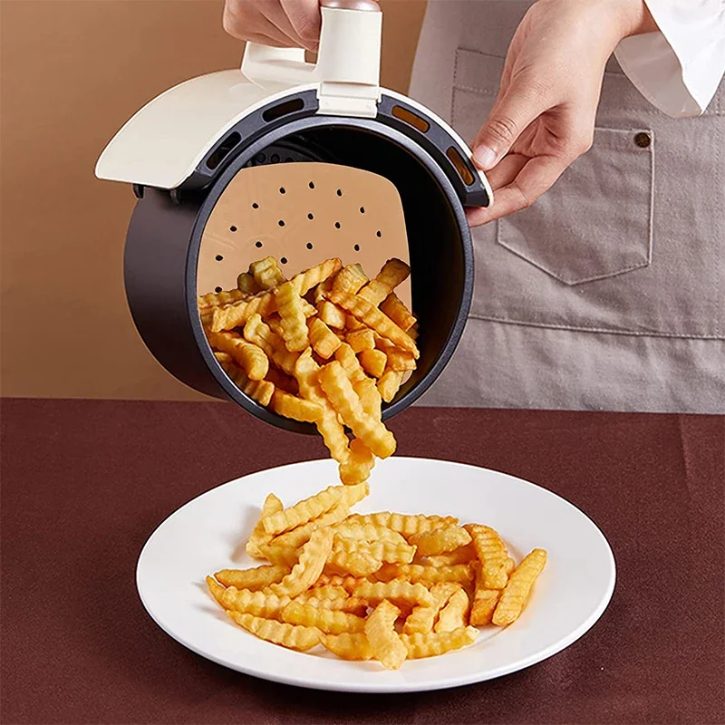 Air Fryer Parchment Paper 50/100Pcs Upgraded Disposable Paper Liner Square Perforated