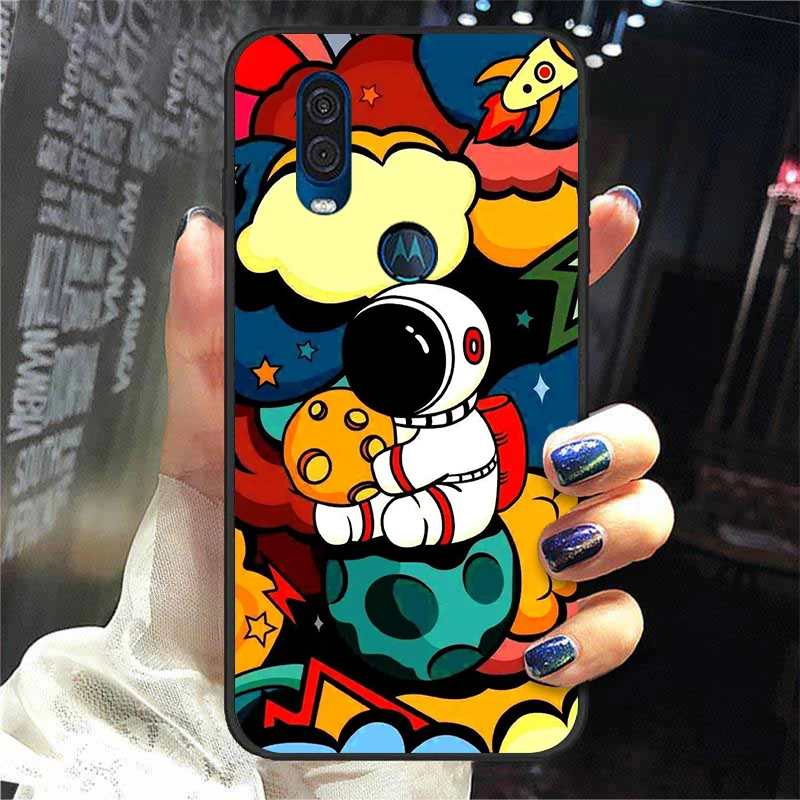 mobile flip cover For Moto One Action Case Silicone Soft TPU Astronaut Cartoon Phone Cases For Motorola One Vision Cover For Moto One Macro ZoomFor Moto One Action Case Silicone Soft TPU Astronaut Cartoon Phone Cases For Motorola One Vision Cover For Moto One Macro Zoom designer phone pouch Cases & Covers