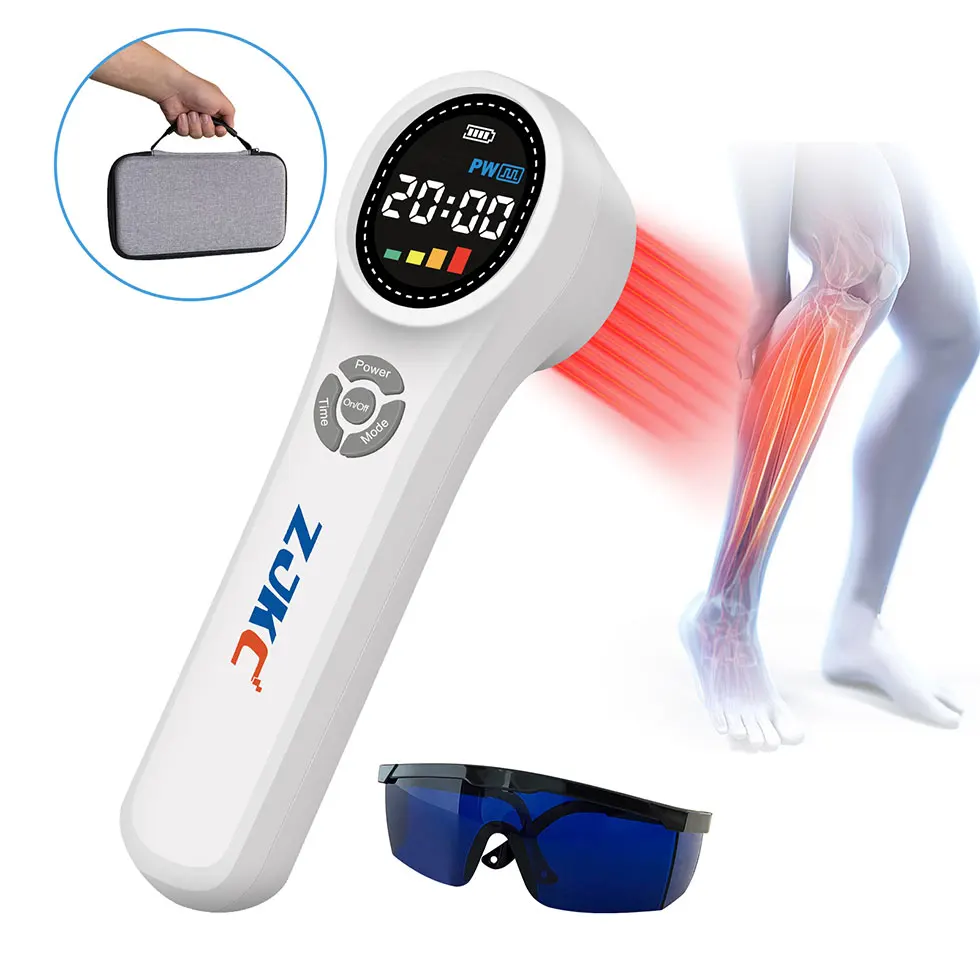 medical cold laser therapy household semiconductor multi functional pain relief laser treatment instrument ZJKC 810nm 660nm Physiotherapy Apparatus Cold Laser Therapy for Joint Pain Relief Injury Sciatica Sprains Treatment Home Use
