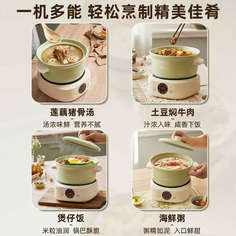 Bear Crock pot 2 piece set Stew pot cuisine intelligente Ceramic Electric Slow Cooker Home Appliances Smart sous vide cooker