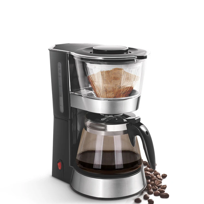 

1.2L Automatic Drip Coffee Machine Electric Coffee Maker american coffe kettle with Clear Water Level Window for 10cups 220V EU