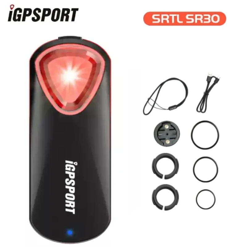 アクセサリー iGPSPORT SRTL SR30 iGPSPORT SR30 Cycling Tail Light - High Visibility, 6 Light Modes