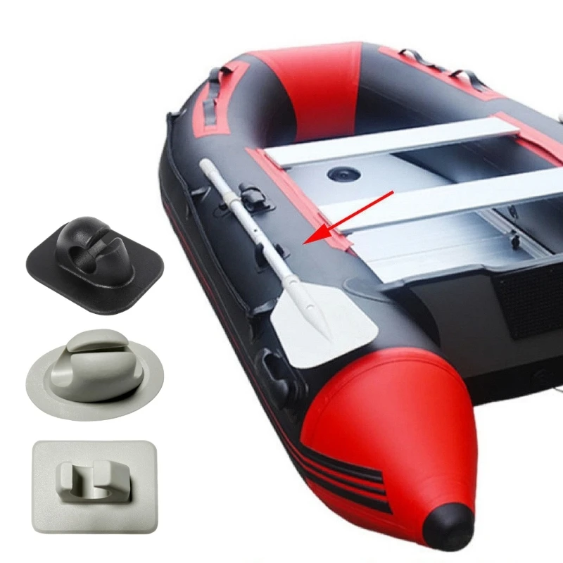 2PC PVC Paddle Clips Oar Stand Holder Clip Buckles for Inflatable Boat Canoe Kayak Rubber Dinghy Fishing Boat Accessories Tools