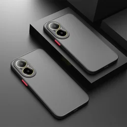 Shockproof Armor Matte Case with Soft TPU Bumper and Clear Hard PC Cover for Realme 12 ProPlus (Black)