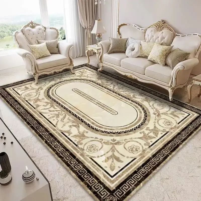 Alfombras de lujo vintage para sala de estar, decoración del hogar, alfombras grandes de 300 x 200 cm para dormitorio, mesita de noche, alfombra de piso antideslizante, lavable