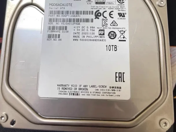 For MG06ACA10TE 10TB 256MB SATA 3 5 inch hard drive