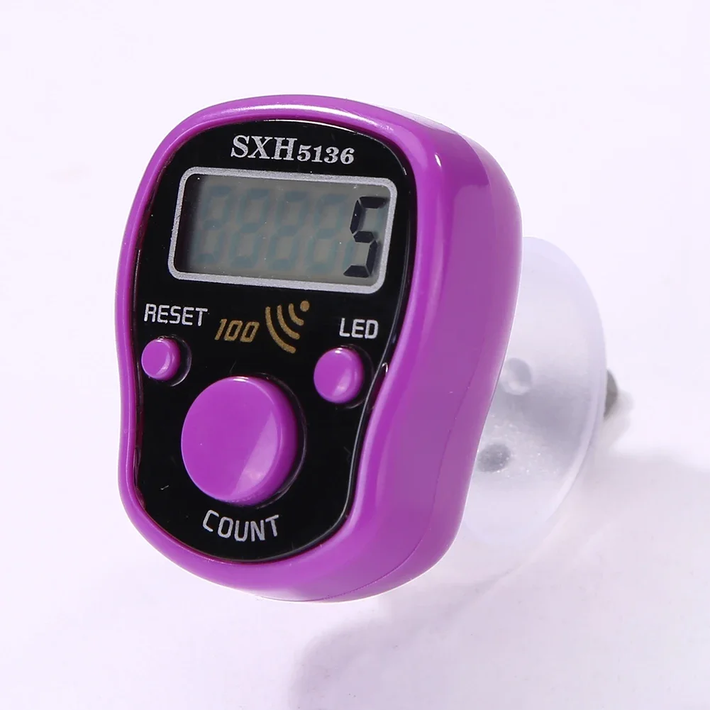 Electric Digital Display Counter Buddha Chanting Counter Electronic Digital Display Hand Tally with LED Light for Sewing