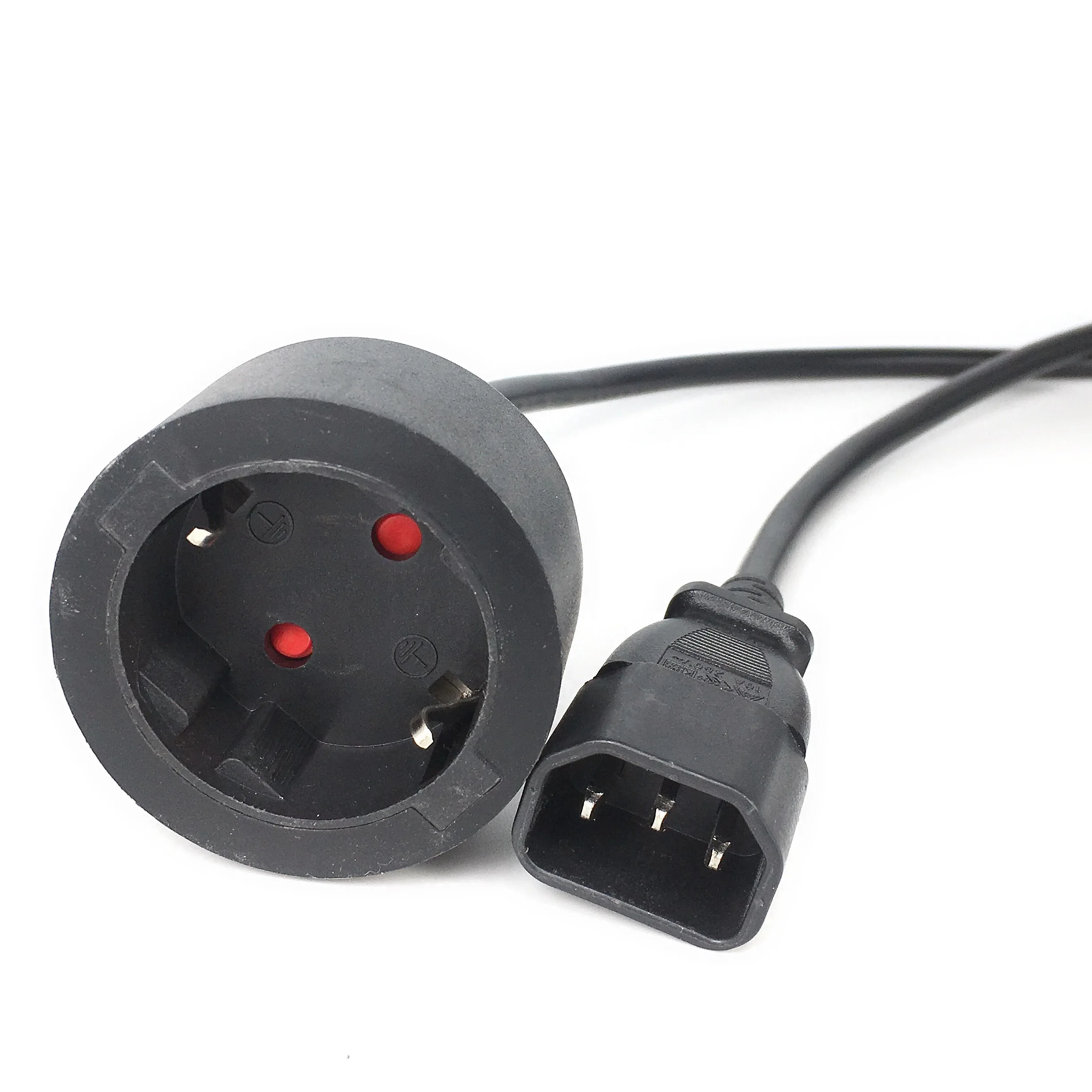 UPS PDU Power Extension Cord IEC 320 C14 Male To Schuko CEE7/4 European Female Adapter Cable 30cm plug adapter power extension cable power plug adapter eu plug adapter plug converter eu socket converter