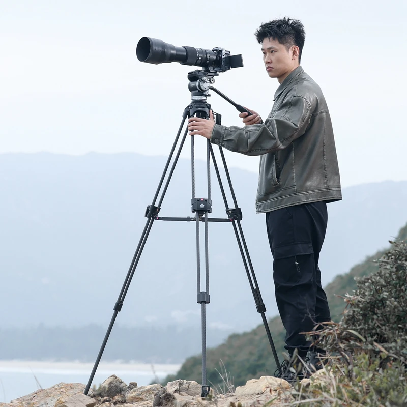 Ulanzi Video Fast Heavy Duty Carbon Fiber/Aluminum Tripod 10KG Load Capacity for Outdoor Photograph Professional Camera Tripod