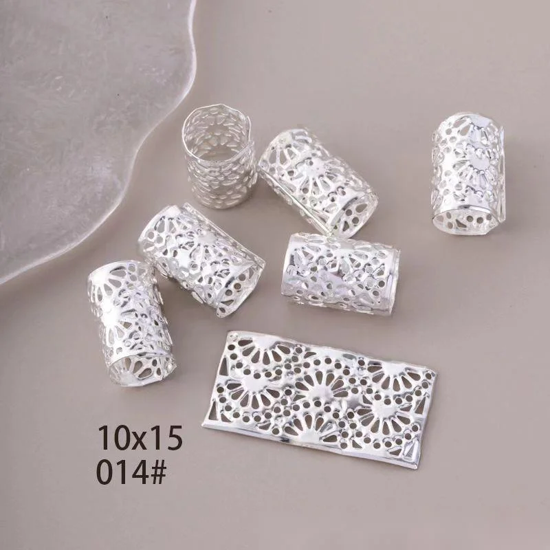 1000 Pieces/pack - Sunflower 10 * 15 Dirty Braid Buckle DIY Metal Antique Style Ring Accessories, High Ponytail Embellishment, Hairpin Rope_voghion.com