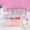 1 Pc Colorful Holographic Women Cosmetic Bag TPU Clear Makeup Bag Beauty Organizer Pouch Travel Clear Makeup Kit Case 2