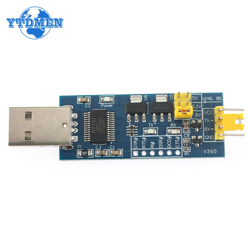 FT232RL USB To TTL Serial Port Module 5V 3.3V 1.8V Level Download Program Line  Serial Interface Module FT232
