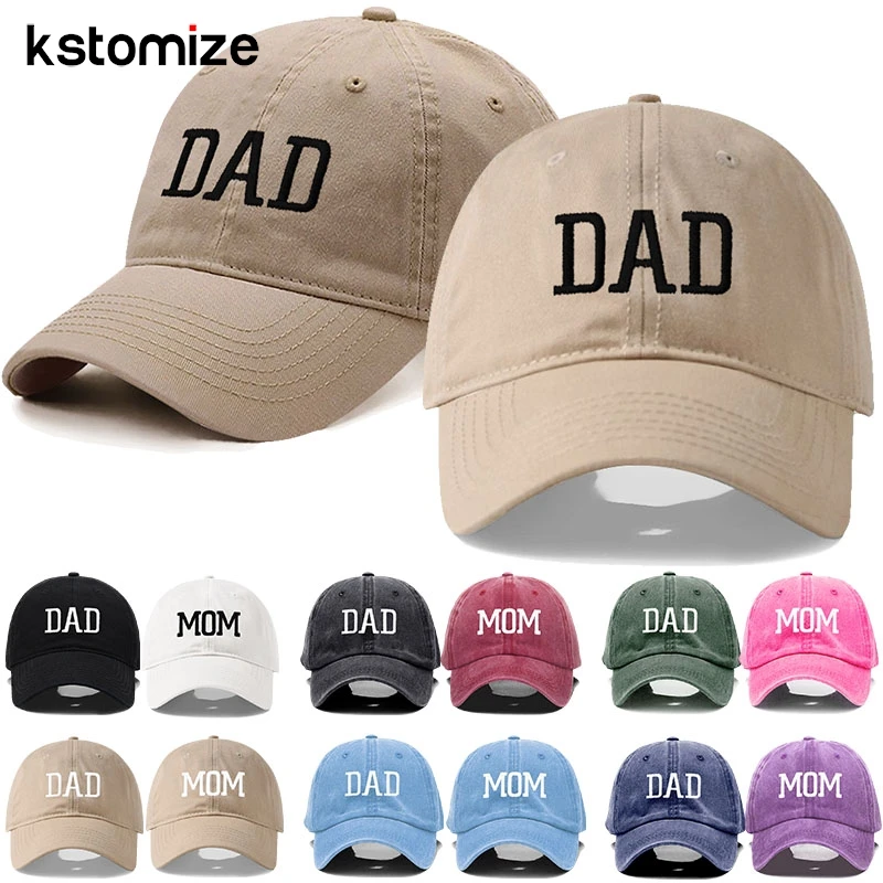 MOM DAD Embroidery Vintage Cotton Men Women Baseball Cap Sport Visors Snapback Cap Breathable Outdoor Sun Hat baseball cap,baseball hats,baseball caps,sun cap