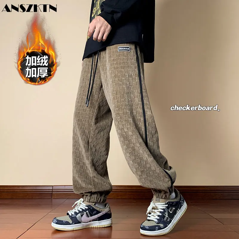 

ANSZKTN Winter outdoor plus-size fleece and thick slacks