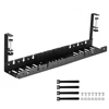 Under Desk Cable Management Tray Retractable Cable Cord Organizer Heavy Duty Under Desk Cable Shelf for Cords Wires Power Strip 1