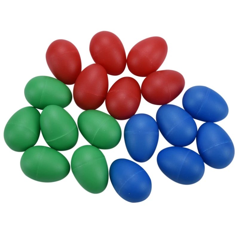 A51Q-18Pcs Egg Shakers Plastic Egg Music Shakers For Kids Maracas Eggs Percussion Toys