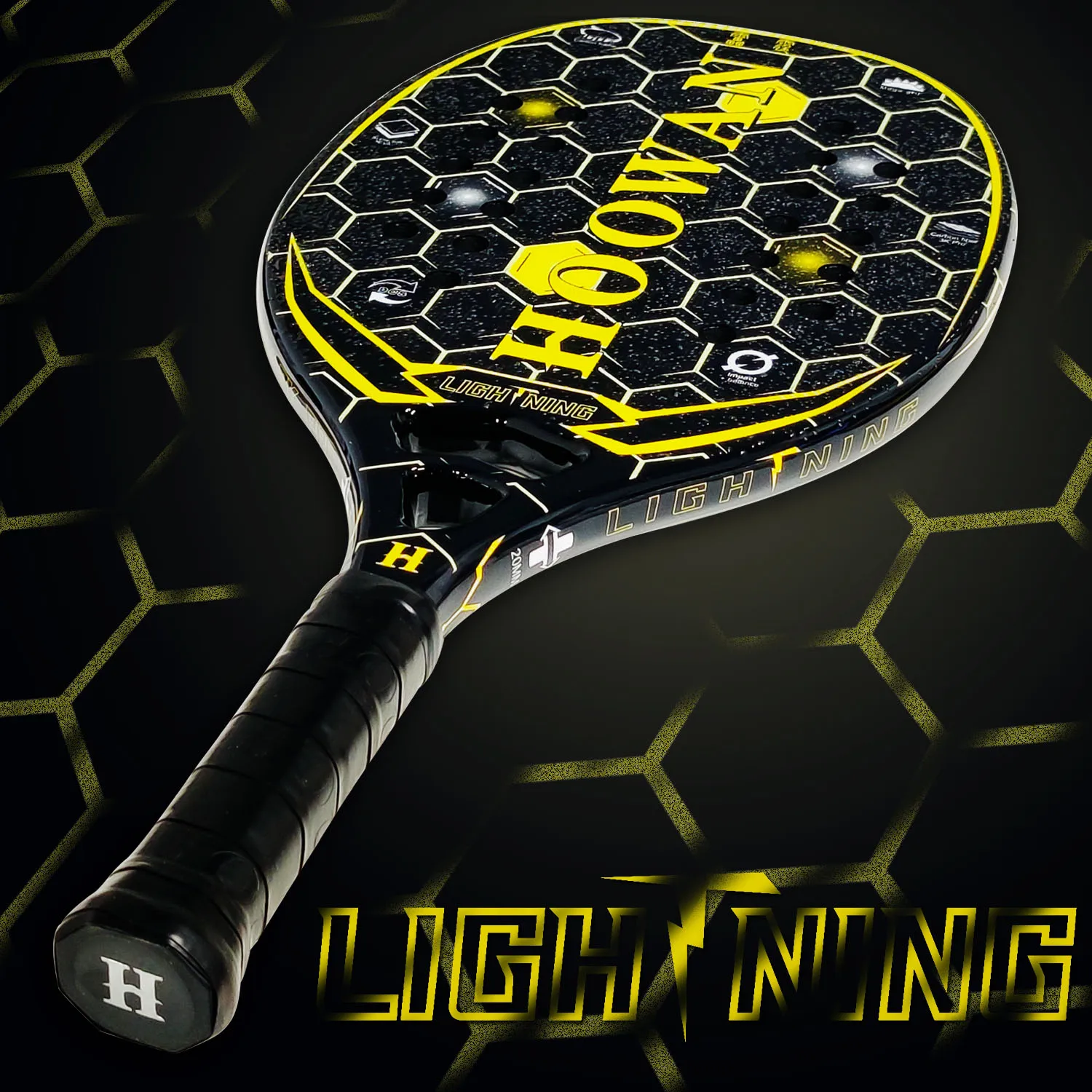 HOOWAN-LIGHTNING-Raquete-Beach-Tennis-De-Fibra-De-Carbono-3K-Pro-Beach ...