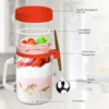 350ML Overnight Oat Cup Glass With Lid And Spoon Seal Food Breakfast Cup Portable Cereal Milk Salad Yogurt Cup Kitchen Item 6