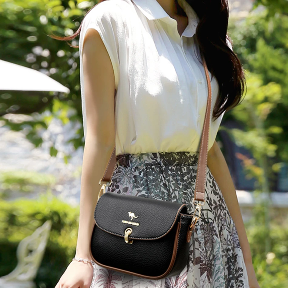 MEMRUI Woven Crossbody Bag For Women - Small Vegan Leather Shoulder Purse With Hand-Knit Design - View #3