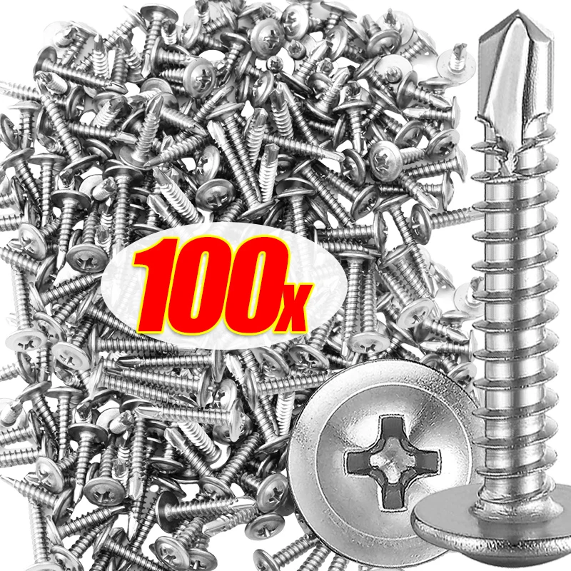 Sheet Metal Screws Assortment Kit Stainless Steel Self Tapping Drilling For Metal Wood Thread Phillips Cross