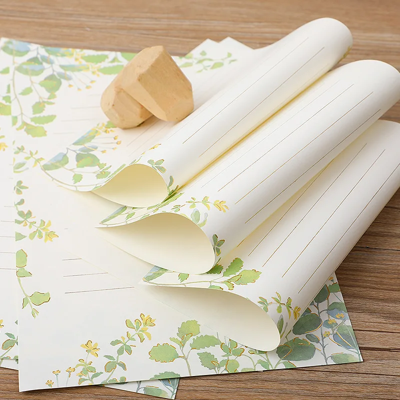 8pcs Vintage Writing Paper for Envelopes European Message Letter Set Office Love Envelope Letter Pads School Kawaii Stationery writing paper set